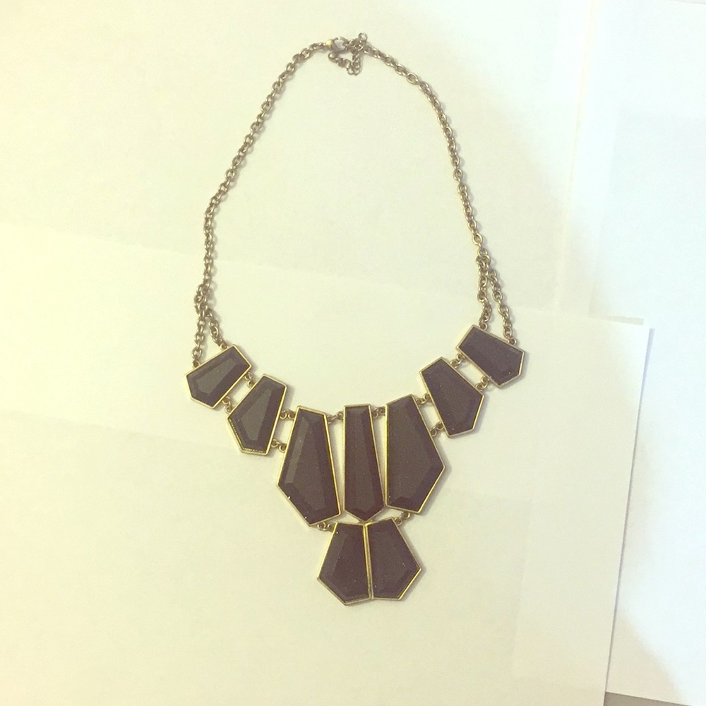 Black statement necklace